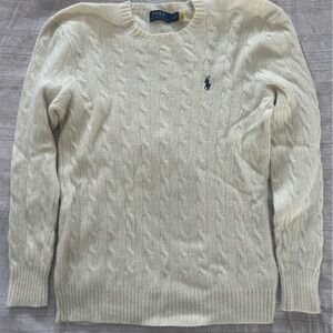 Polo Ralph Lauren Men's Cream Cable Knit Sweater